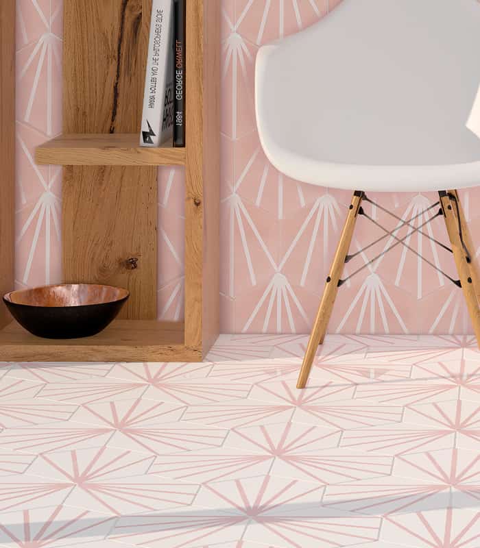 PORCELANATO BEST MERAKI LINE ROSA  (19.8*22*8) 0.84 M2