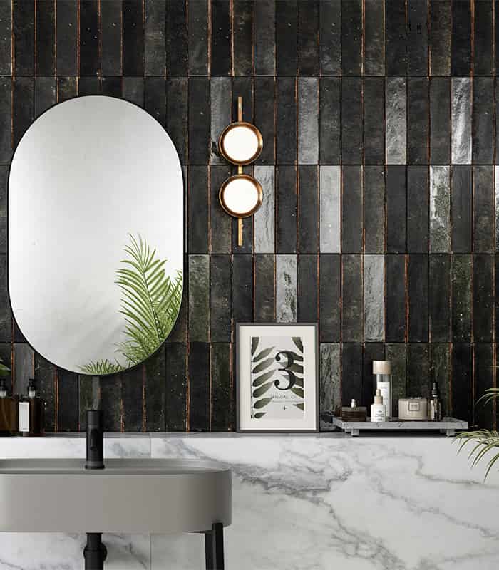 PORCELANATO SOHO BLACK BRICK (6*25) 0.48 M2