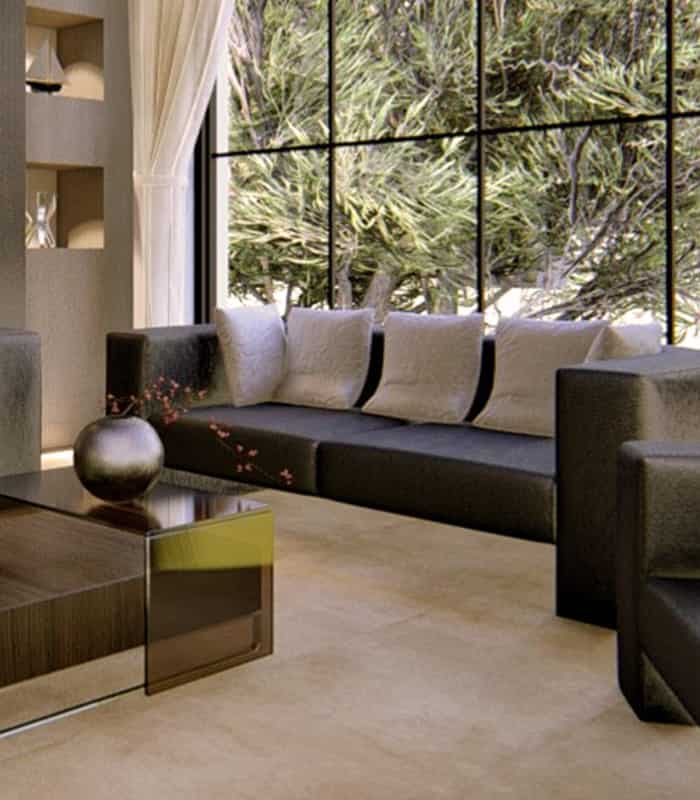 PORCELANATO  CEMENTO MARRON RECT. STD (60*60) 1.44 MT