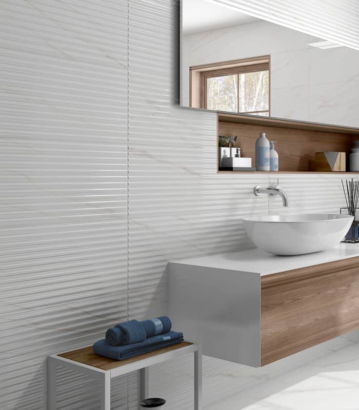 CERAMICA  REC RLV BOLSENA BLANCO (30x90) 1.08MT