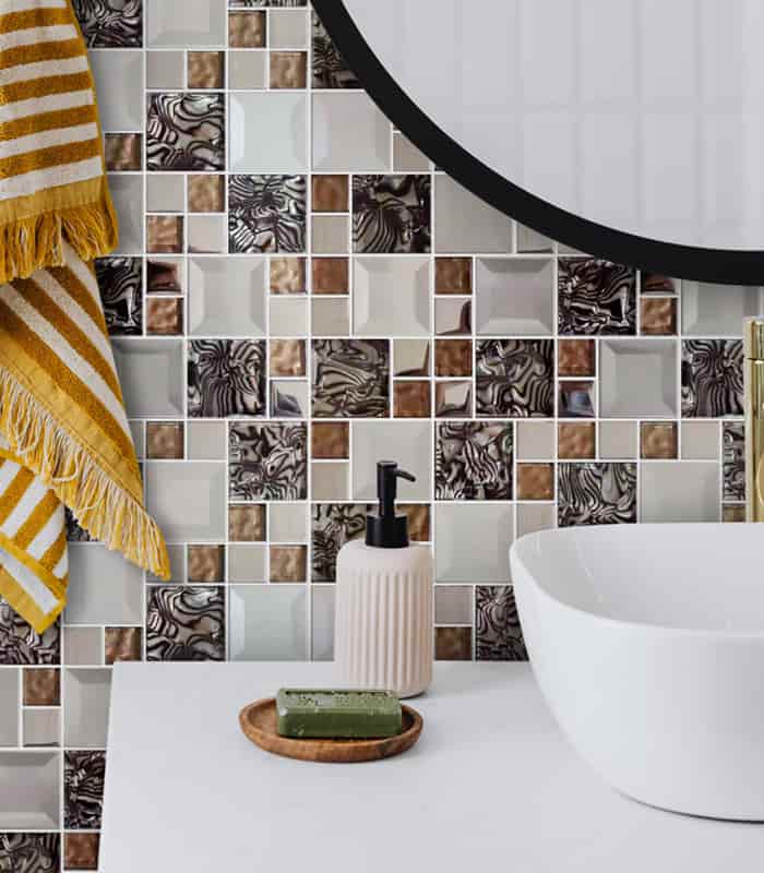 MOSAICO  BEIGE ALUMINIO