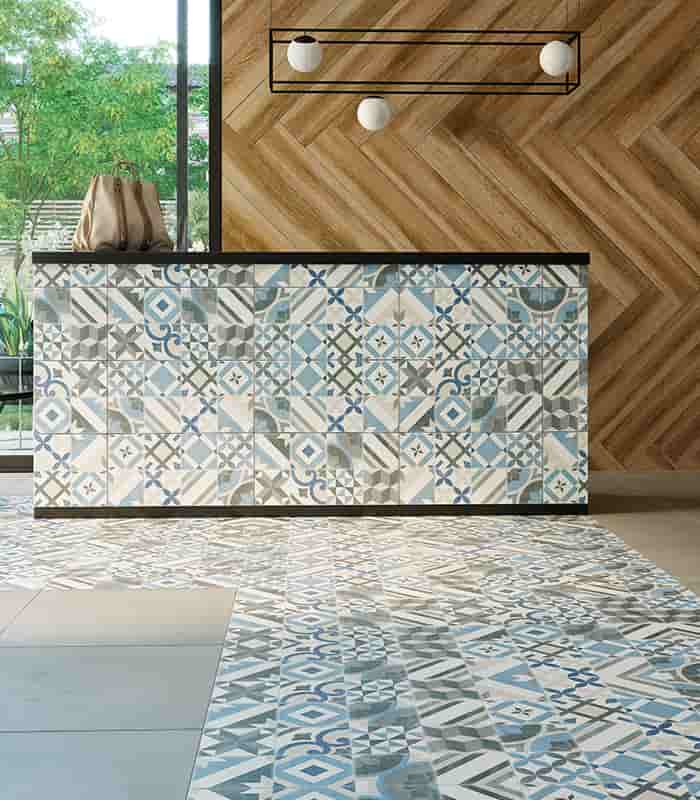 DECORADO PORCELANATO  AMELIE BLUE  (X U) / CAJA 44 U