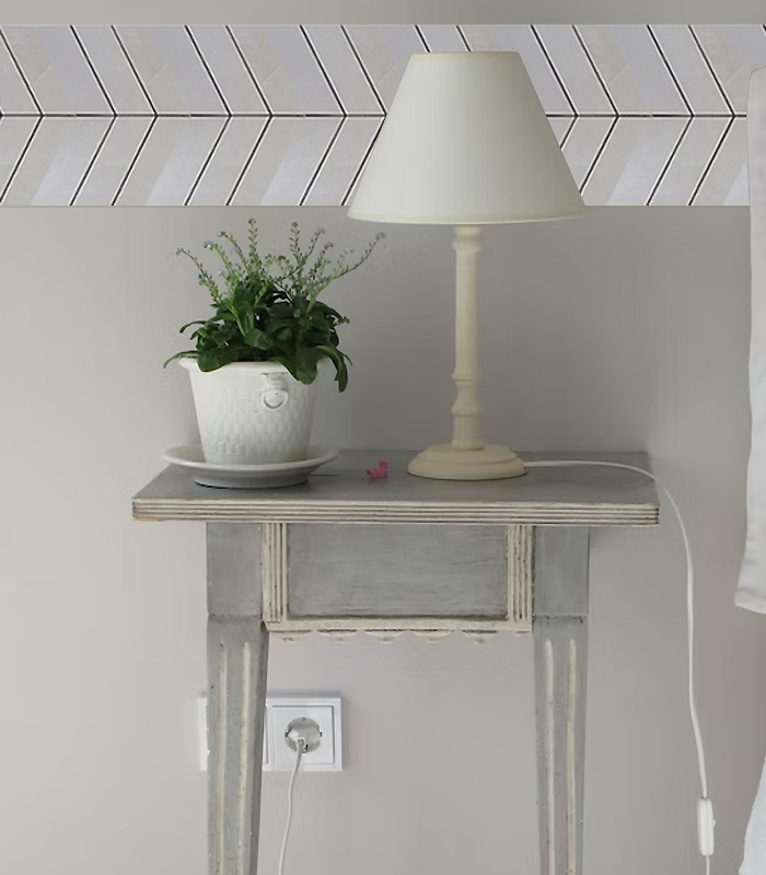 MOSAICO CENEFART FLECHA WHITE (30X30) (timeless)