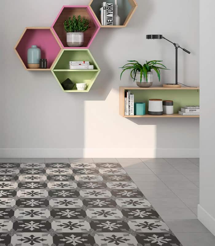 CERAMICA  DEGAS NEGRO (22.3x22.3) 1 M2 (Y24D)