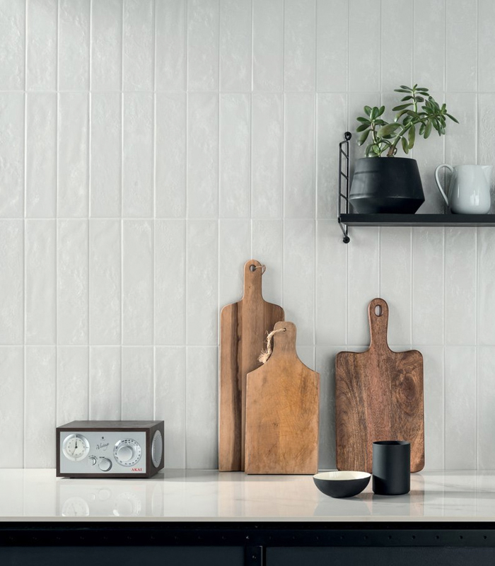 CERAMICA PAM RVTO MAYOLICA BCO MATE (7.5*30) MUESTRA                            