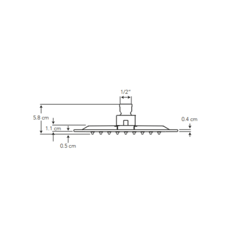 REGADERA CUADRADA SLIM ABS 20 CM