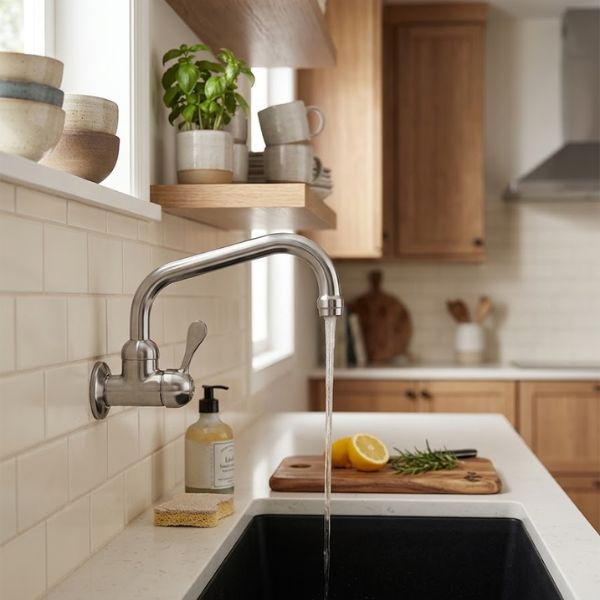 SHELBY LLAVE PARED PICO ALT COCINA CROMO