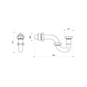SIFON FV UNIVERSAL 1 1/4 PARA LAVAB BL (E240 RA 1 1/4 DH BL)