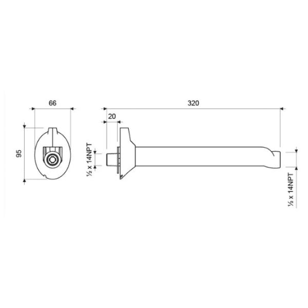 BRAZO DE DUCHA PARA DUCHAS ELECTRICAS BL
