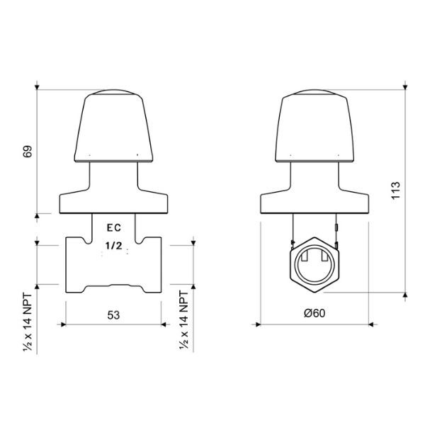 LLAVE FV DUCHA CAPRI CR (E479.01/71 CR)