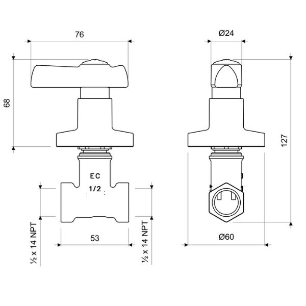LLAVE DE DUCHA FIORI LEVER CR (E479.01/27L)