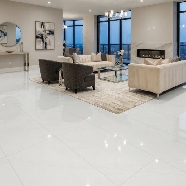 PORCELANATO ECU AGORA BLANCO BRILLANTE REC TERC (60*120) 2.16 M2