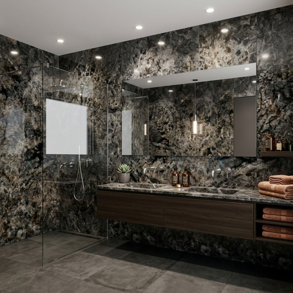 PORCELANATO TREN  LUCID BLACK HG C1  (60*120) 1.44 M2 (68CJ*P)