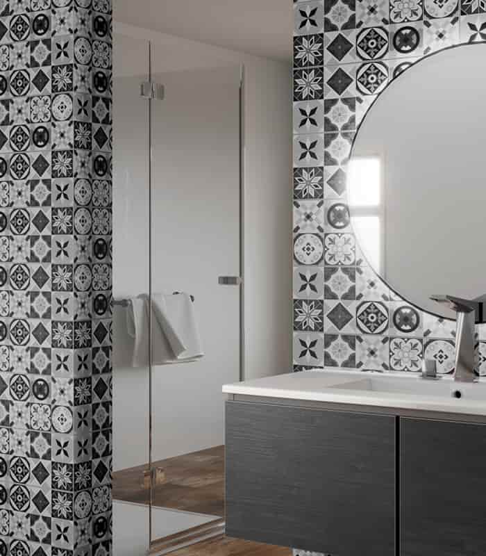 CERAMCA   SQUARE GRIS DECO (18.7x46.6) 1.13 MT