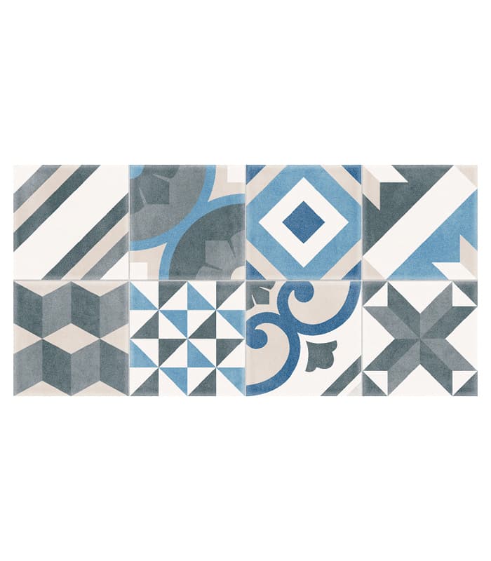 DECORADO PORCELANATO  AMELIE BLUE  (X U) / CAJA 44 U